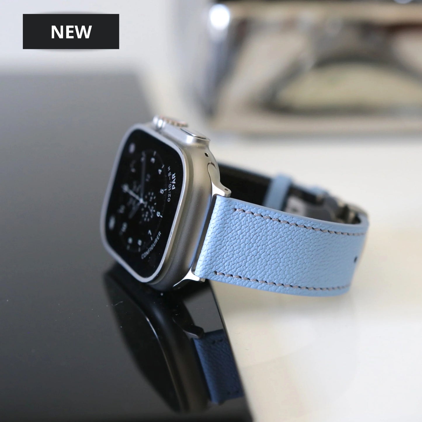 Apple watch band - Chèvre Sully leather - Elegance Series