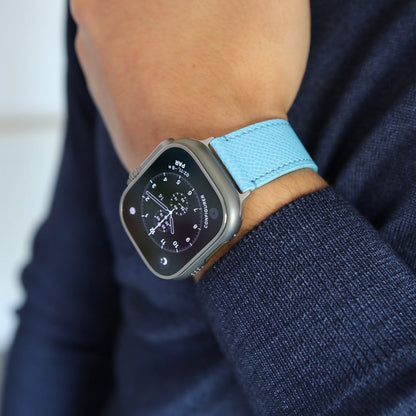 Apple Watch Band - Miami Blue Duo Edition - French Epsom leather