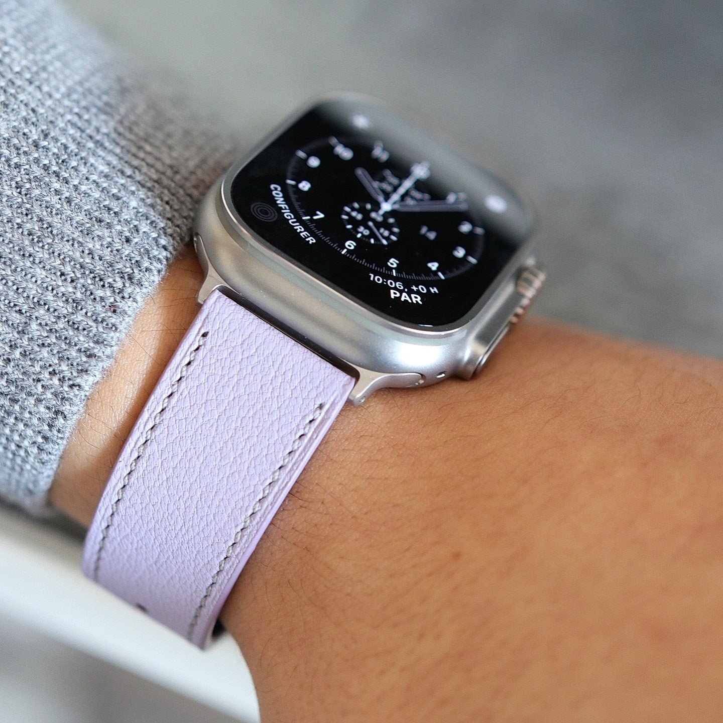 Apple watch band - Lavender Edition - French Chèvre leather