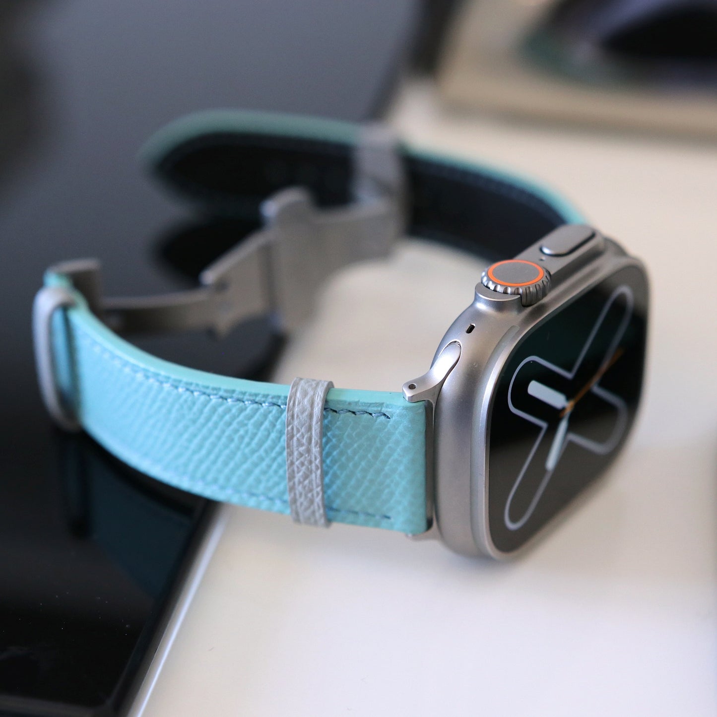 Apple Watch band - Blue Lagoon Edition - French Epsom leather