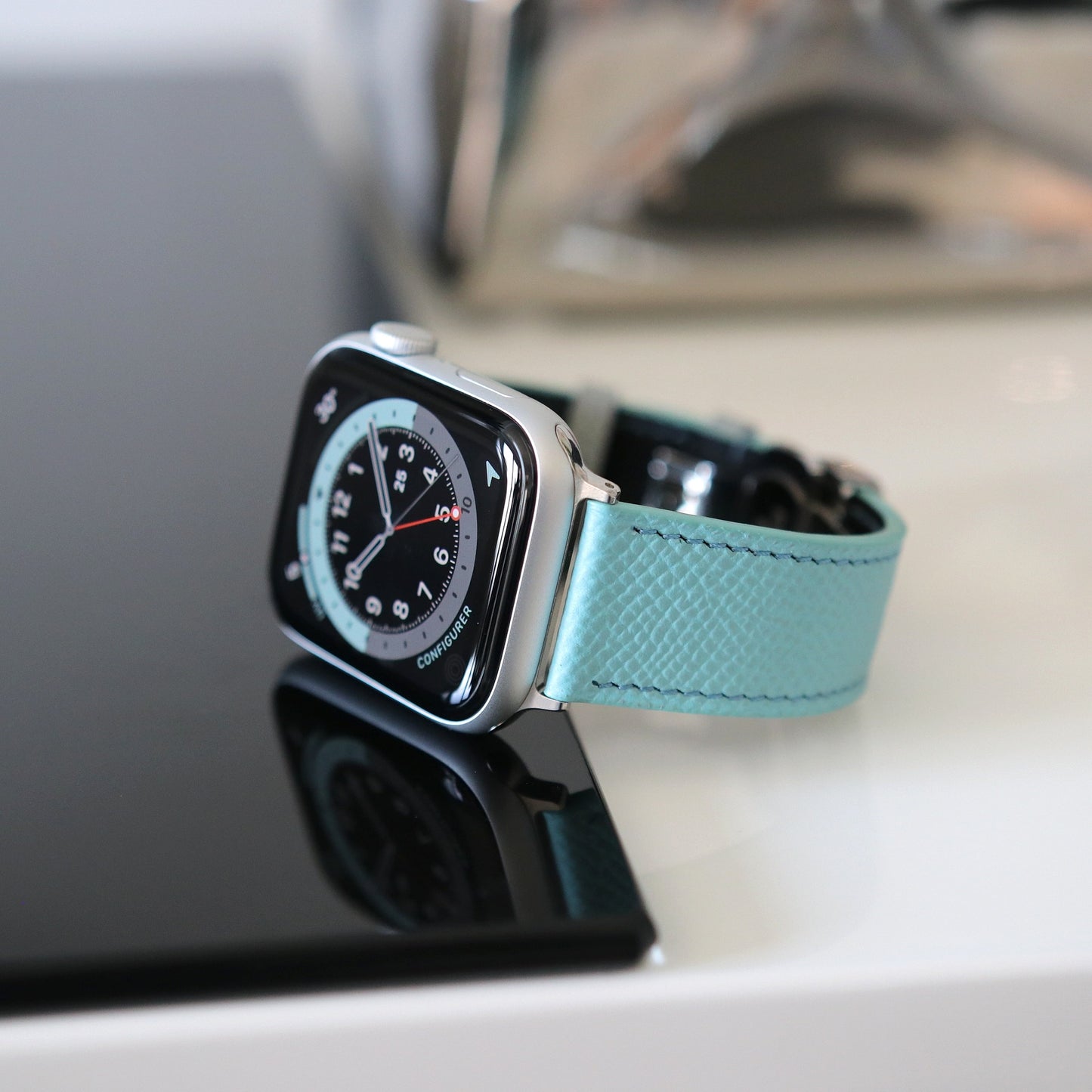 Apple Watch band - Blue Lagoon Edition - French Epsom leather