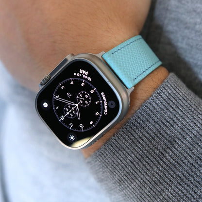 Apple Watch band - Blue Lagoon Edition - French Epsom leather