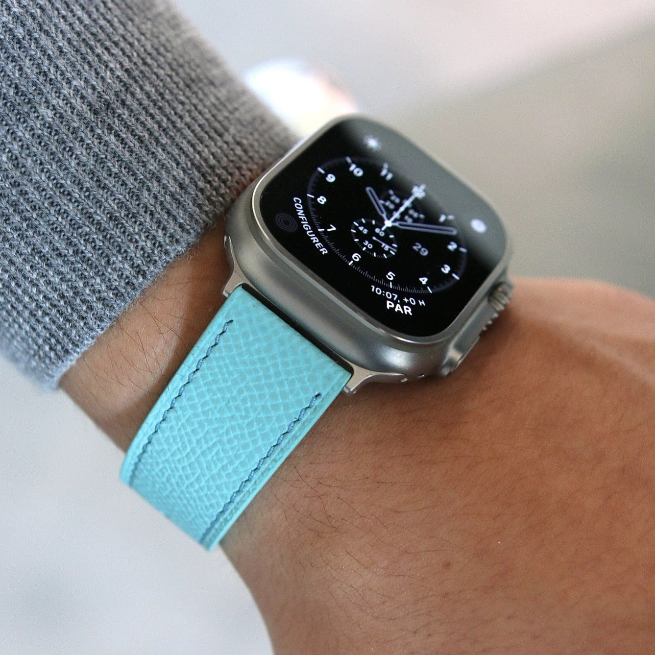 Apple Watch band - Blue Lagoon Edition - French Epsom leather