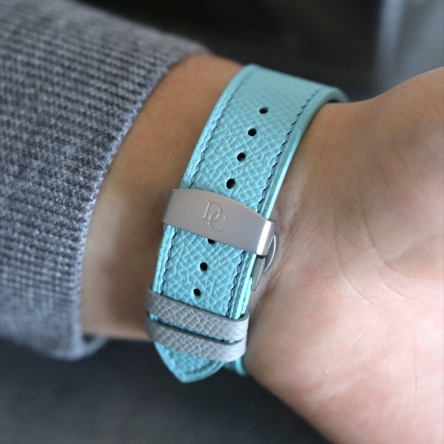 Apple Watch band - Blue Lagoon Edition - French Epsom leather