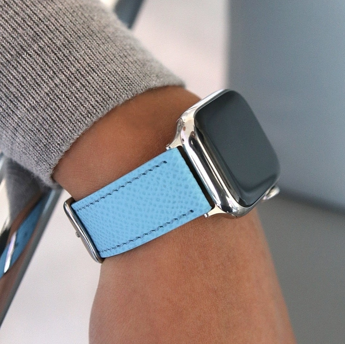 Apple Watch Band - Miami Blue Duo Edition - French Epsom leather