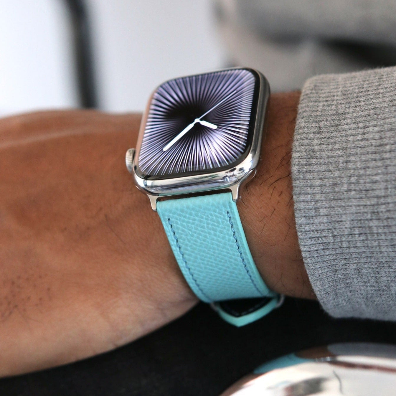 Apple Watch band - Blue Lagoon Edition - French Epsom leather