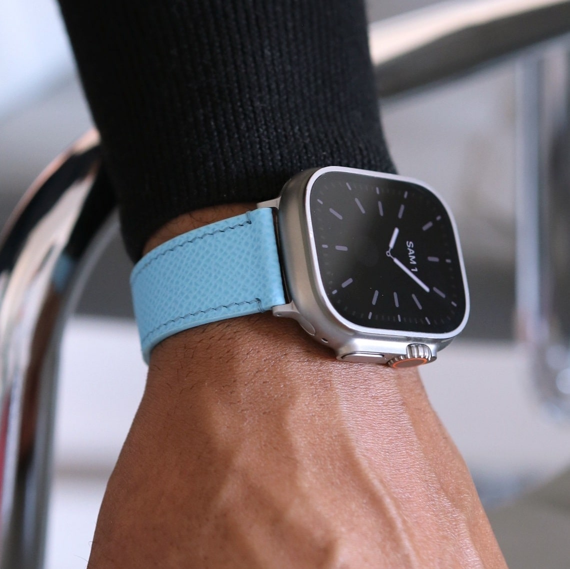 Apple Watch Band - Miami Blue Duo Edition - French Epsom leather