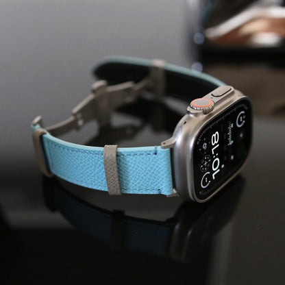 Apple Watch Band - Miami Blue Duo Edition - French Epsom leather