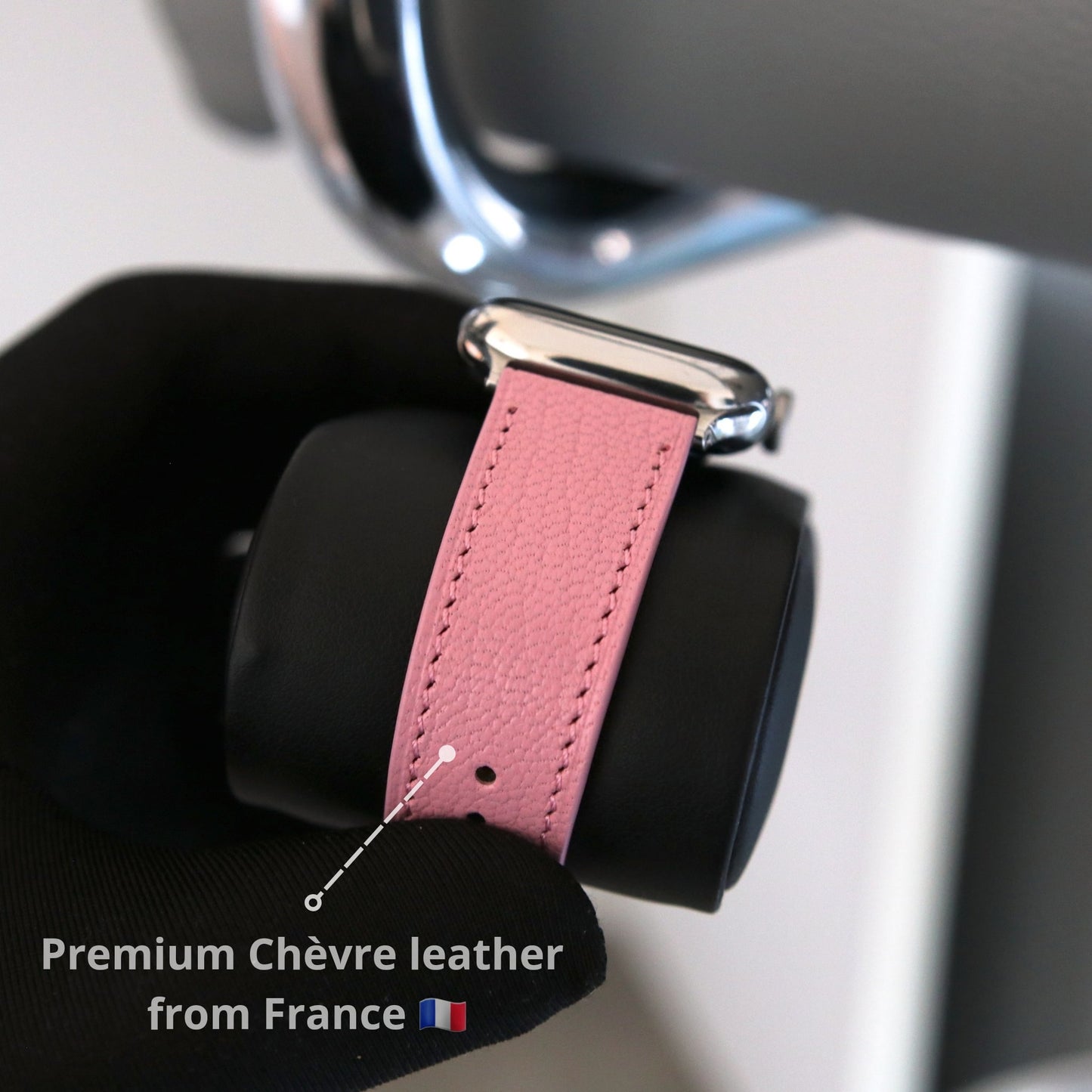 Apple Watch Band - Rose Luxe Edition - French Chèvre leather