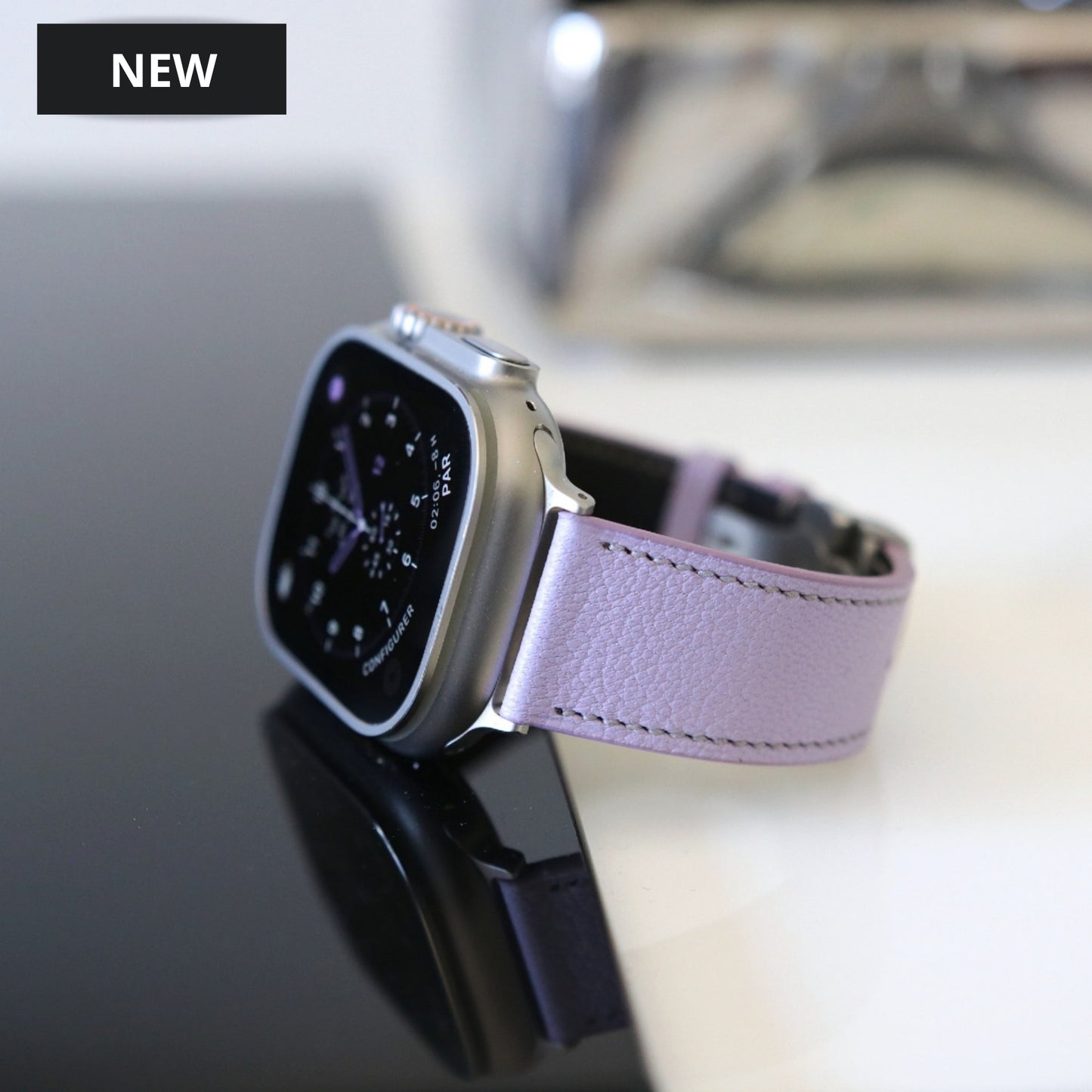 Apple watch band - Lavender Edition - French Chèvre leather