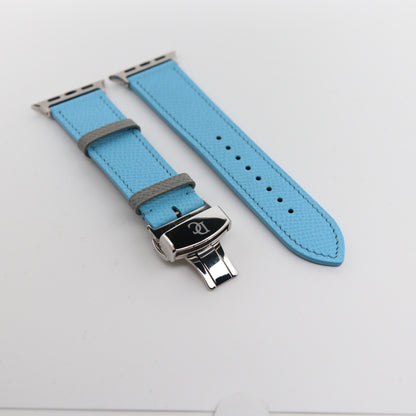 Apple Watch Band - Miami Blue Duo Edition - French Epsom leather