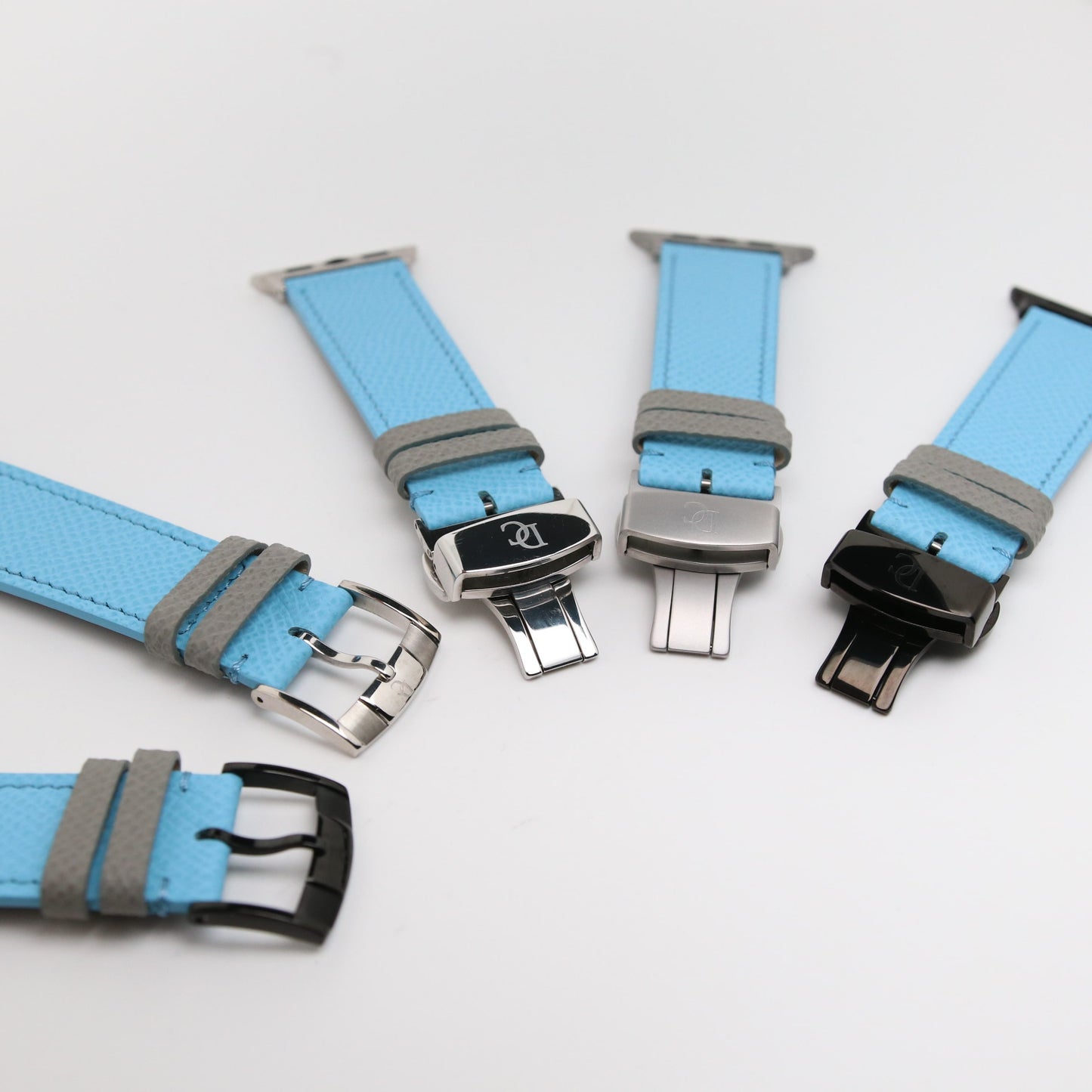 Apple Watch Band - Miami Blue Duo Edition - French Epsom leather