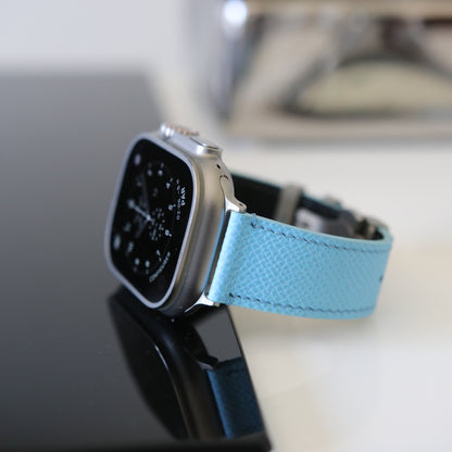 Apple Watch Band - Miami Blue Duo Edition - French Epsom leather