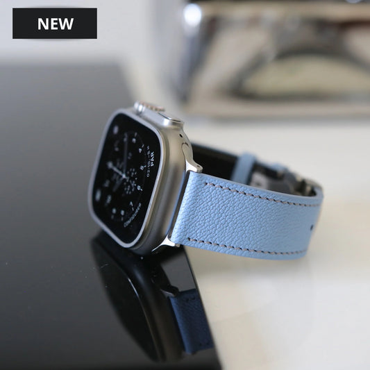 Apple watch band - Aqua Vista Edition - French Chèvre leather