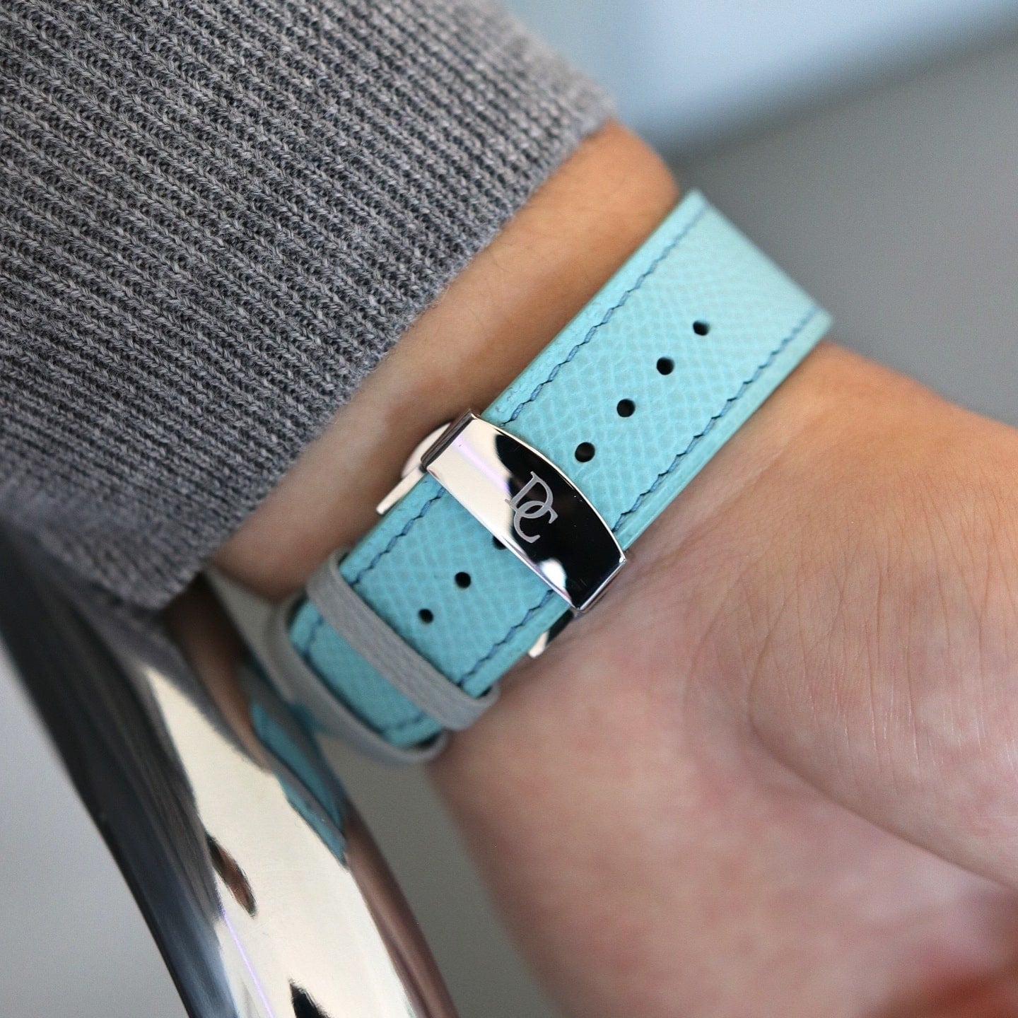 Apple Watch band - Blue Lagoon Edition - French Epsom leather